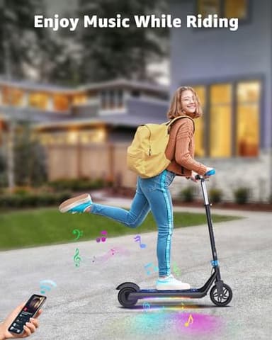 Gyroor Electric Scooter for Kids, E-Throttle 150W Motor LED Display, H30Max-Blue - Image 4