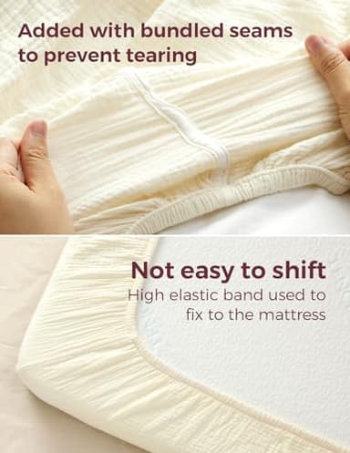 Momcozy Best Wishes Muslin Standard Fitted Crib Sheets, 52"x28", 2 Pack Soft Breathable Natural Cotton Baby Mattress Sheet, 360° Mattress Wrapping Boys Girls Neutral Toddler Bed Sheet, Bravery Giraffe - Image 4