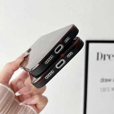 Huahuacase Compatible with for iPhone 15 Pro Case, Tortoise Shell Chic Amber Brown Print Leopard, Classic Soft TPU Protective Shockproof Case for iPhone 15 Pro 6.1 ''Color2 - Image 6