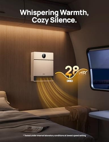 Dreo Smart Wall Heater, IP24 Electric PTC Space Heaters for Indoor Use, 30° Oscillation, Adjustable Thermostat, Remote Control, Works with Alexa, 24H Timer, Easy-mounted for Bedroom, Office, Home - Image 7