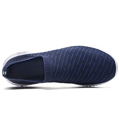 TIOSEBON Women's Walking Shoes Lightweight Mesh Slip-on- Breathable Sneakers All Black 7.5 US Wdie - Image 3