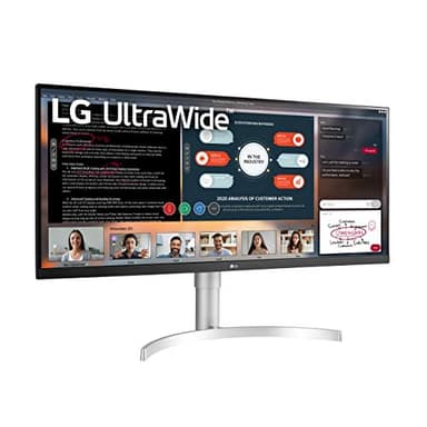 LG 34WN650-W UltraWide Monitor 34-Inch 21:9 FHD (2560 x 1080) IPS Display VESA DisplayHDR 400 AMD FreeSync 3-Side Virtually Borderless Design - Silver - Image 3