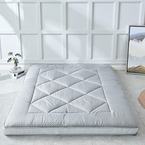 Heimorn Japanese Futon Mattress, Thick Foldable & Portable Sleeping Mattress with Dust-Proof Cover, Gray Full - Image 1