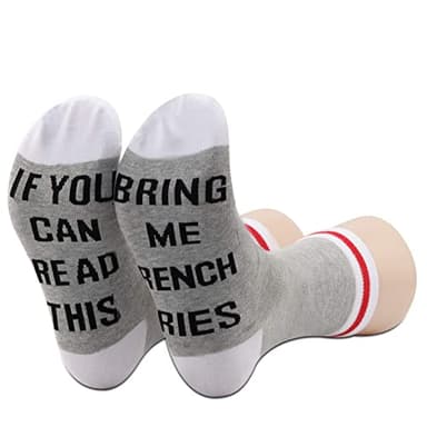 PXTIDY 2 Pairs French Fry Lover Gift Fries Heartbeat Gift If You Can Read This Bring Me French Fries Novelty Socks Fast Food French Fry Gifts(Bring Me French Fries) - Image 5