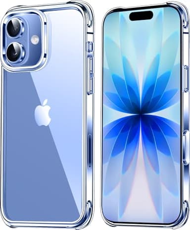 Mkeke Compatible with iPhone 17 Case Clear [Not-Yellowing] [Military-Grade Drop Protection] Shockproof Protective Phone Bumper for Apple 6.3 inch - Image 1