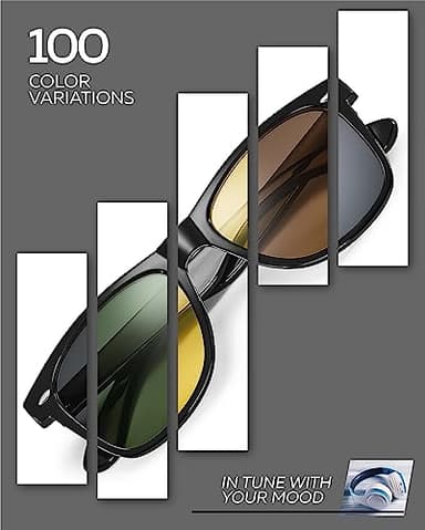 Retro Rewind Polarized Sunglasses for Men and Women - UV Protection Classic Mens Womens Sun Glasses - Cool Vintage 80s Shades - Image 6