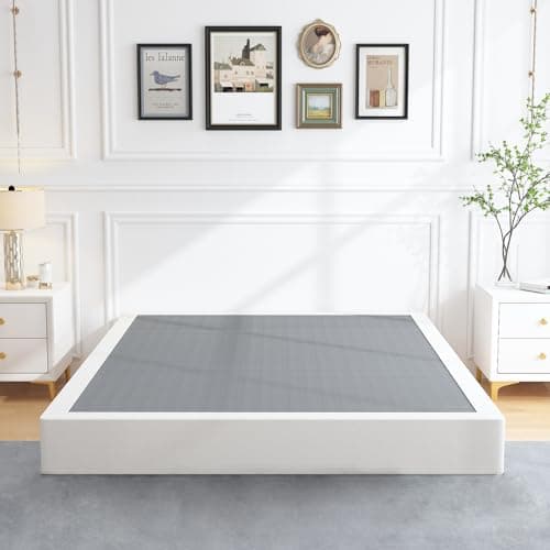 ALDRICH 7 Inch Heavy Duty Metal Box Spring Mattress Foundation 3000lbs Max Weight Capacity/Non-Slip/No Noise/Easy Assembly/Easy Clean Cover,Queen - Image 1