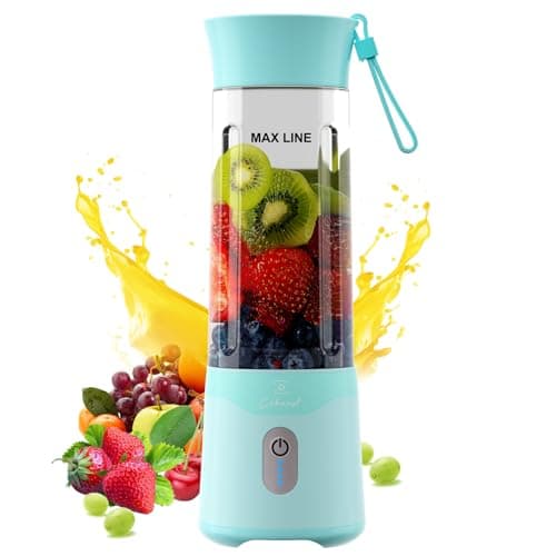 COKUNST 18oz Portable Blender, USB Rechargeable Personal Size Blenders, Smoothie Blender with 6 Blades for Protein & Shakes, Mini juicer with Extra Handle Lid for Travel Sports Outgoing - Image 1