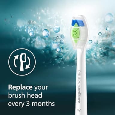Philips Sonicare W DiamondClean - Genuine Replacement Electric Toothbrush Heads, White, 3 Pack, HX6063/65 - Image 8
