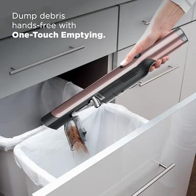 Shark WANDVAC Cordless Hand Vac, Lightweight, Portable at 1.4 lbs., Powerful Suction, Charging Dock, One-Touch Empty for Car & Home, Multi-Surface Pet Tool & Duster Crevice Tool, Rose Gold, WV201RGBRN - Image 6