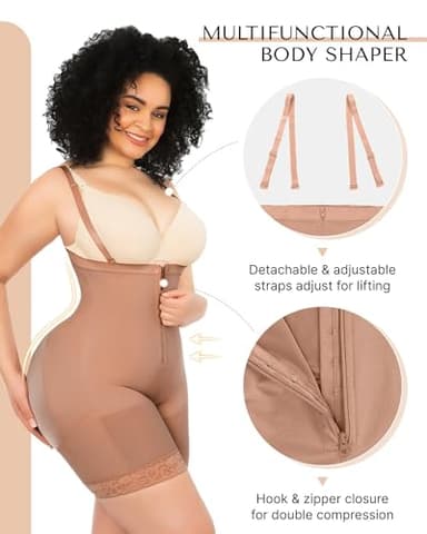 SHAPELLX Body Shaper Tummy Control Shapewear Bodysuit Fajas Colombianas Body Shaper for Women Butt Lifting Shapewear L - Image 2
