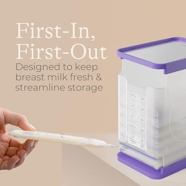 Lansinoh Breastmilk Storage Container with Quick-Freeze Tray, Stores up to 10 Breast Milk Bags, Made Without BPA/BPS, Includes 5 Milk Bags - Image 2