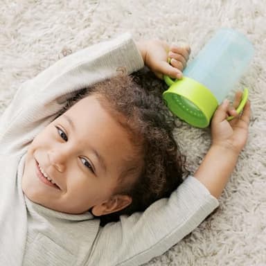 Dr. Brown's Milestones Straw to 360° Cup Set, Convertible Toddler Training Cup Set with Interchangeable Silicone Straw and 360 Degree Cup Lids, Blue Green, 10 oz/300 mL, BPA Free, 9m+, 2 Pack - Image 9