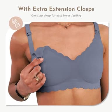 MomWills Nursing Bras for Breastfeeding, Seamless Ultra Comfort Maternity Bra, Natural Shape Pregnancy Bras for Women - Image 2