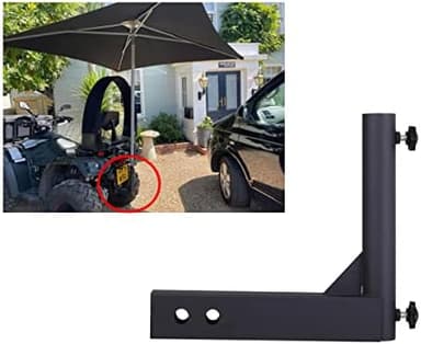 Universal Trailer Hitch Mount Flag Pole Holder,for Any Vehicle with 2" Hitch Receiver,Black - Image 6