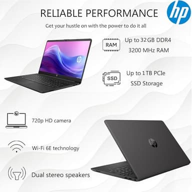 HP 15.6" FHD Laptop Computer Student and Business • The New Version for Everyday Use • AMD Dual-Core Silver CPU • 8GB RAM • 256GB PCIe • Type-C • RJ-45 • 1Yr Office 365 • Windows 11 Pro - Image 3