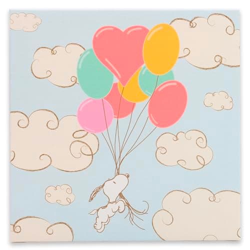 Peanuts Snoopy Balloon Adventure Gallery Wrapped Canvas Wall Decor - Adorable Snoopy Wall Art for Kids' Bedroom or Nursery - Image 1