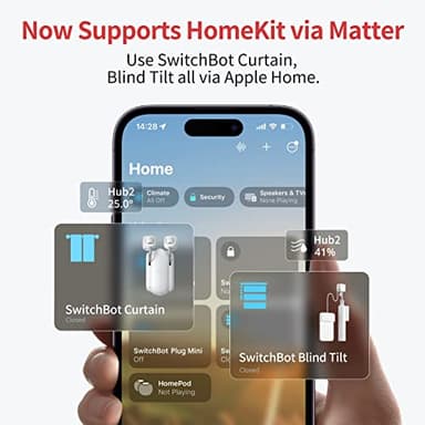 SwitchBot Blind Tilt Automatic Blind Opener 3-Pack & Hub 2- Smart Motorized Blinds with Bluetooth/IR Remote Control, WiFi Thermometer Hygrometer, Light Sensor, Work with Alexa, Google Home, HomeKit - Image 8