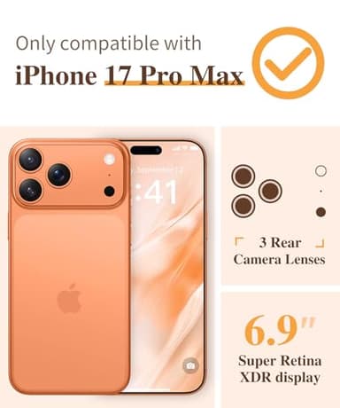 GVIEWIN for iPhone 17 Pro Max Case, [Upgraded Full Camera Protection][Not Yellowing][Screen Protector] Shockproof Protective Clear Floral Phone Case for iPhone 17 Pro Max 6.9'' (Floratopia/Colorful) - Image 2