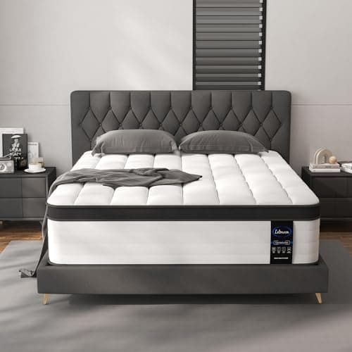 LETMOON Queen Size Mattresses, 12 Inch Hybrid Queen Mattress in a Box, Medium Firm, Memory Foam and Pocket Springs, Strong Edge Support, Pressure Relief - Image 1