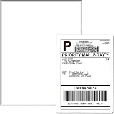 NefLaca 4000 Full Sheets Sticker Paper for Laser & Ink Jet Printers, 8.5" x 11" Full Sheet Address Shipping Label, 4000 Sheets 4000 Labels - Image 6