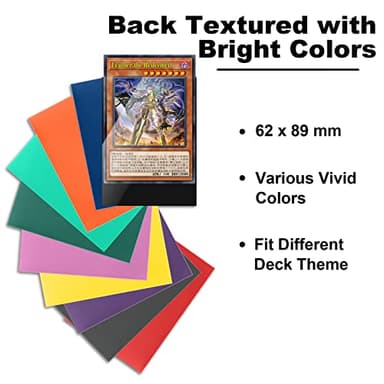 Black Yu-gi-oh Card Sleeve 200 Pack, Japanese Small Card Sleeves 62x89mm, Back Textured Perfect Shuffling, Protect Your Japanese Sized Trading Cards Kpop Photocard Never Tear - Image 5