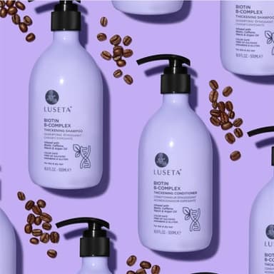 Luseta B-Complex Shampoo & Conditioner Set for Hair Strengthening, Routine shampoo and Conditioner for Women, Biotin Shampoo for Thinning Hair for Women and Men All Types 2 x 16.9oz - Image 9