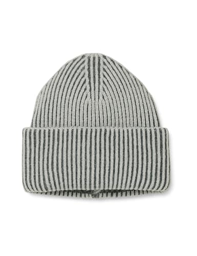 The Drop Women's Bliss Two-Tone Ribbed Beanie, Grey, One Size - Image 1