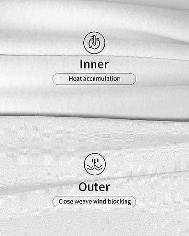 WEERTI Thermal Underwear for Women Long Johns with Fleece Lined Base Layer Women Cold Weather Top Bottom White - Image 3