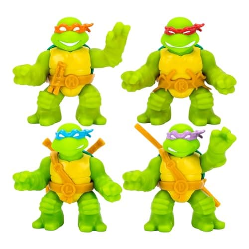 Heroes of Goo Jit Zu Teenage Mutant Ninja Turtles | 4 Pack | Super Oozy Toy Figures | Classic Donatello, Classic Michelangelo, Classic Leonardo & Classic Raphael | with Different Colored Mutations - Image 1