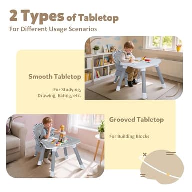 TODEFULL Baby High Chair, 8 in 1 Convertible Highchairs for Babies and Toddlers, Children Dining Booster Seat/Kids Building Block Table for Girls Boys, Baby Seat with Removable Tray, Chevron - Image 5