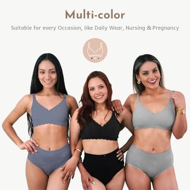 MomWills Nursing Bras for Breastfeeding, Seamless Ultra Comfort Maternity Bra, Natural Shape Pregnancy Bras for Women - Image 7