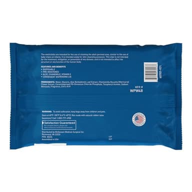 McKesson Washcloth Wipes for Adults, Scented (6 Pack, 576 Washcloths) Disposable Wash Cloths for Body - No-Rinse Formula with Snap Lid - Good for Incontinence and Elderly - 96 Wipes Per Pack - Image 7
