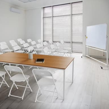 VINGLI 10 Pack White Plastic Folding Chair, Indoor Outdoor Portable Stackable Commercial Seat with Steel Frame 350lb. Capacity for Events Office Wedding Party Picnic Kitchen Dining - Image 8