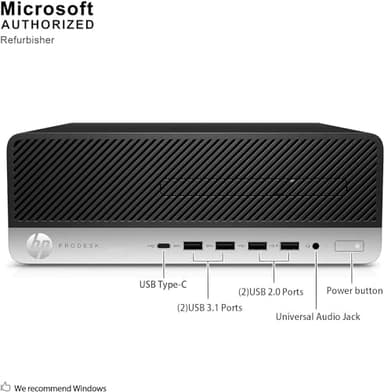 HP ProDesk 600 G3 SFF Desktop Computer with 21.5" FHD Monitor, RGB Headphones, Core i5-7500 3.4GHz, 16GB DDR4, 1TB SSD, Keyboard & Mouse, Windows 10 Pro (Renewed) - Image 5