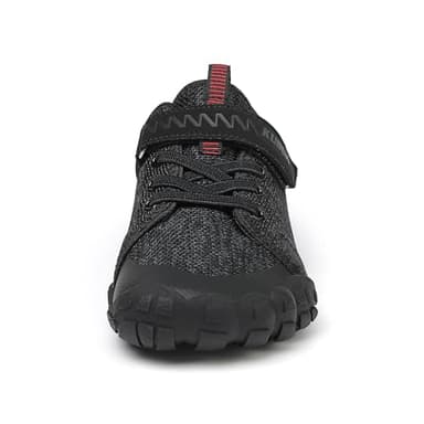 KUBUA Kids Sneakers Boys Girls Barefoot Shoes Naturally Minimalist Zero Drop Splay Shoes for Sports Running Tennis Walking Athletic A Black Size 6 Big Kid - Image 2