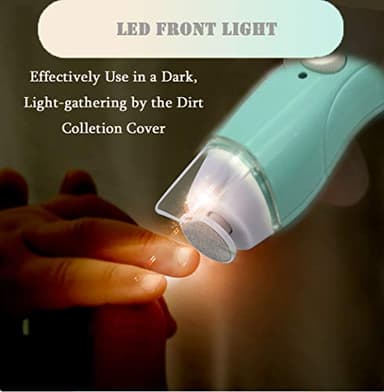 Rechargeable Baby Nail File, Fansidi Electric Baby Nail Trimmer for Newborn Infant or Toddler Toenail and Fingernail - Girls and Boys Accessory - Extra Replacement Pads Included (Blue) - Image 5