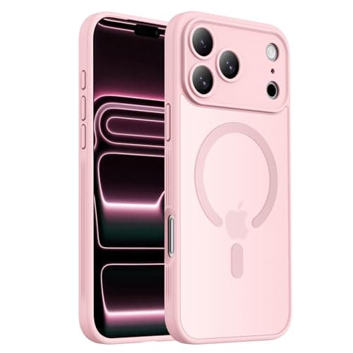 Symcele Designed for iPhone 17 Pro Max Case, Compatible with MagSafe, [Camera Protection] [15FT Military Drop Protection] Shockproof Translucent Matte Anti-Slip Phone Case, 6.9", 6.9", Pink - Image 1