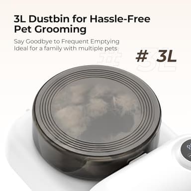 KungFuPet Dog Grooming Vacuum and Dryer, Pet Grooming Vacuum for Dogs with 3 Liter Canister, 15000Pa Suction Dog Vacuum for Shedding Grooming, Extra Space for Storage for 5 Grooming Kits - Image 5