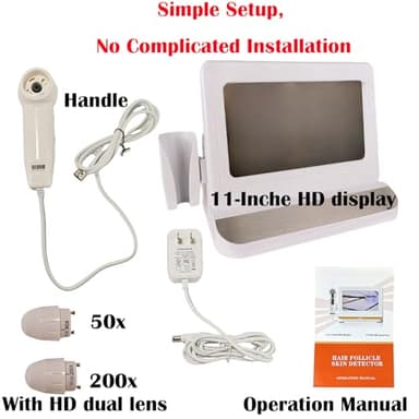 Professional Scalp Camera with 11-Inch HD Screen - High-Definition Hair & Scalp Analysis Device for Salons and Spas, Easy to Use with Memory Storage, Ideal for Scalp Treatments & Client Consultations - Image 4