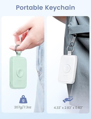 RORRY Portable Charger, 10000mAh PD 20W Fast Charging Portable Charger Power Bank with Built in Cables, Travel Battery Pack for iPhone 17/16/15/14/13/12 and Apple Watch Ultra/11/10/9/8/7/6/5, Green - Image 6