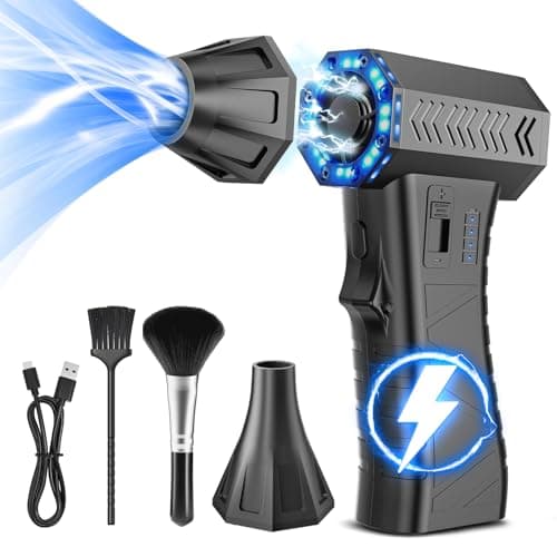 Compressed Air Duster - 300000RPM Super Power Electric Air Duster Variable Speed Compressed Air, 8000mAh Battery Fast Charging Canned Air, Mini Cordless Air Blower for Home/Keybaord/PC/Computer/Car - Image 1