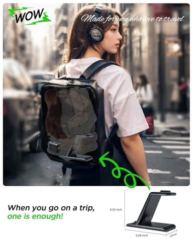 Wireless Charging Station for Samsung Wireless Charger Galaxy Watch 8/7/6/5/4/3 Active 2/1 Stand Galaxy S25 Ultra/S25/S24/S23/S22/S21/Note20/10 Z Fold Flip 7 Galaxy Buds3/2 Pro/Live Multiple Devices - Image 6
