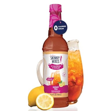 Jordan's Skinny Mixes Sugar Free Syrup, Sweet Tea Flavor, Flavored Water Enhancer, Drink Mix for Ice Tea, Lemonade & More, Zero Calorie Flavoring, Keto Friendly, 25.4 Fl Oz, 1 Pack - Image 3