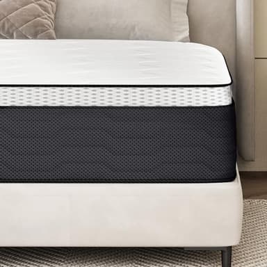 Z-hom King Mattress 14 Inch, Hybrid Spring Mattress in a Box, Foam Innerspring with Motion Isolation & Pressure Relief for King Bed Frames, Medium Soft, White Grey - Image 7