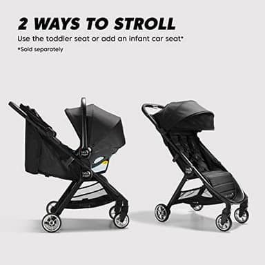 Baby Jogger City Tour 2 Ultra-Compact Travel Stroller Lightweight Foldable Pike Exclusive Includes Belly Bar Leatherette Handlebar and Premium Fabric - Image 3