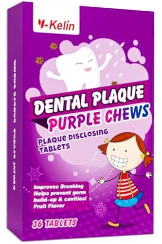 Dental Plaque Disclosing Tablets for Kids & Adults - Showing Plaque by Changing Color - Helps Teach Brushing Habits for Clean Teeth - 36 Count - Image 1