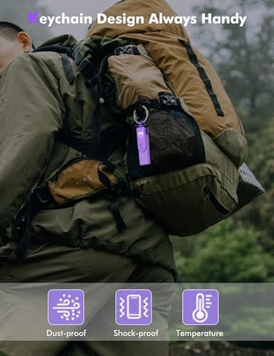 MOSDART 128GB Dual USB C Flash Drive, Speed Up to 150MB/S Type C 3.1 Thumb Drive with Keychain and LED Indicator, exFAT Memory Stick for iPhone 15 and 16, iPad, Android Phone, Tablet, Laptop, Purple - Image 6