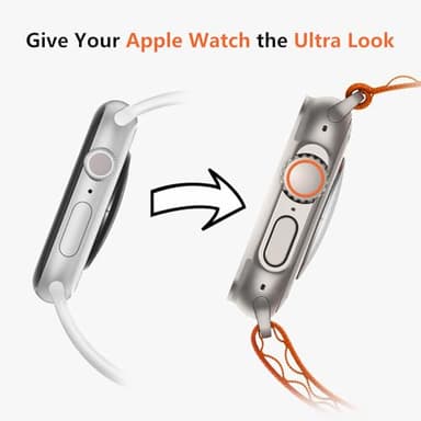 amBand Metal Case Compatible with Apple Watch Series 10 46mm, W1 Rugged Bumper Protector [Turn into Ultra 2/1 Look], Hard Frame with Back Cover Stylish Accessories for iWatch Men, Natural Titanium - Image 5