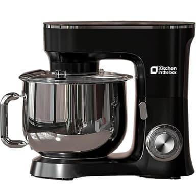 Kitchen in the Box Stand Mixer, 900W 8.5 QT Kitchen Electric Mixer, 10-Speed Large Capacity Tilt-head Food Mixer with Dough Hook, Wire Whip, Flat Beater & Splash Guard (Black) (Renewed) - Image 1